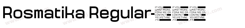 Rosmatika Regular字体转换